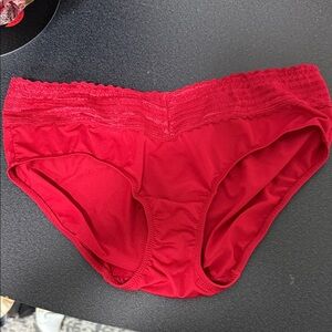 Warner's Vibrant Red Lace Panties